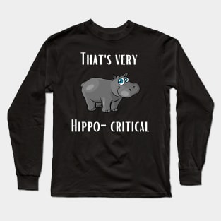 Animal Hippo Pun Long Sleeve T-Shirt